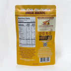 Back of a 4 oz bag of BEEST Charcuterie Trail Mix, Mediterranean Crunch, on a white background, showing the Nutrition Facts panel and ingredient list.