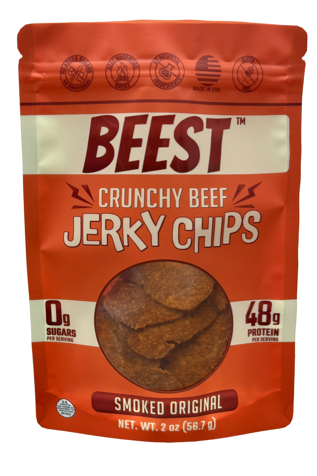 Beef Jerky Chips, Smoked Original