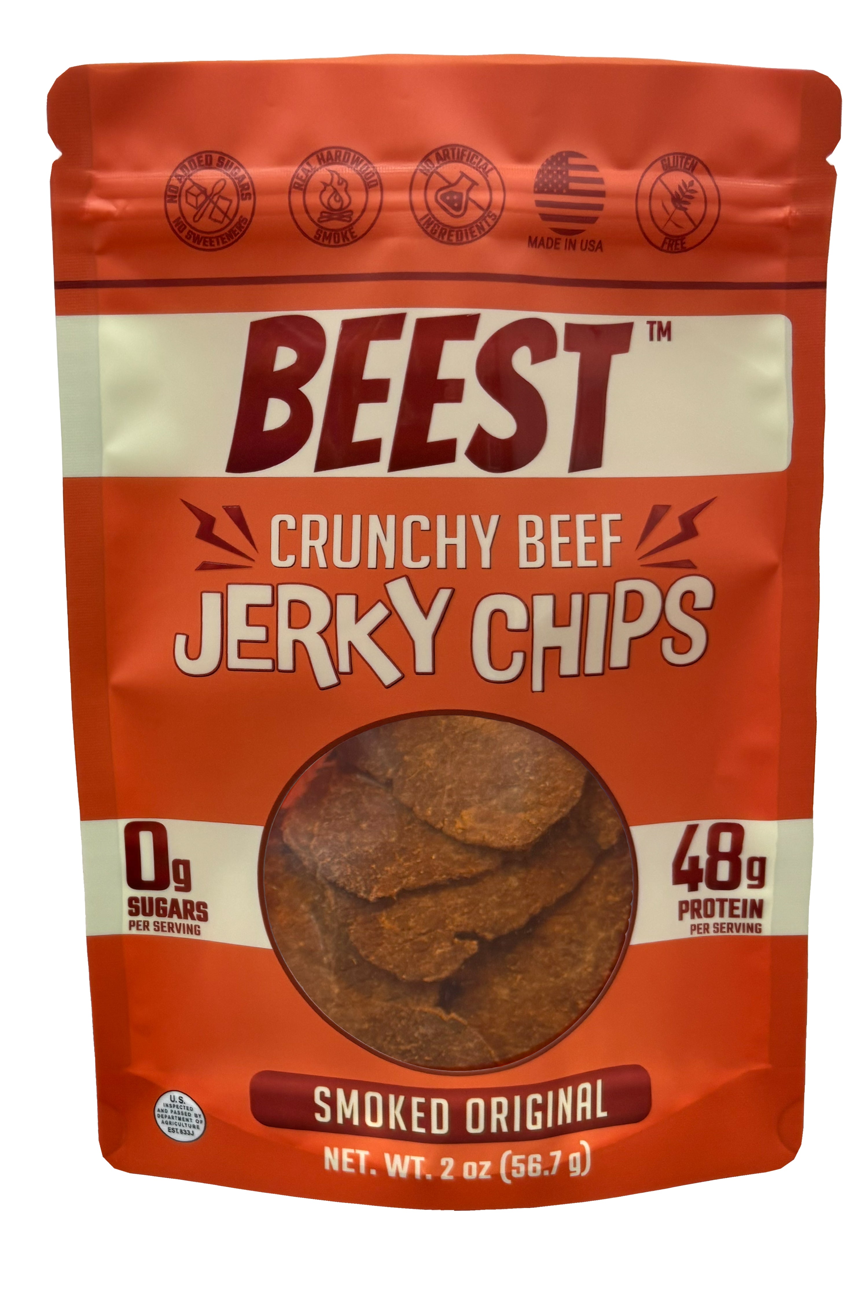 Beef Jerky Chips, Smoked Original