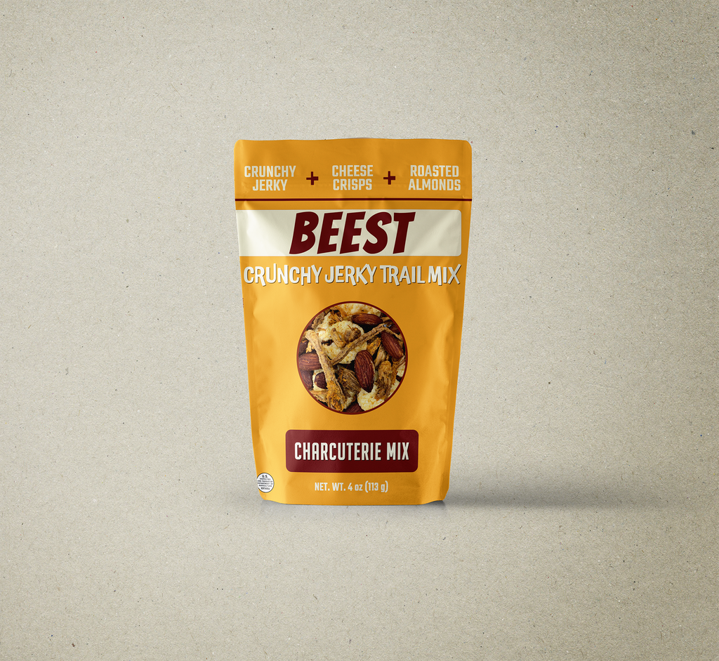 BEEST Charcuterie Trail Mix | High-Protein Snack, Crunchy Jerky, Parmesan Cheese Crisps & Almonds